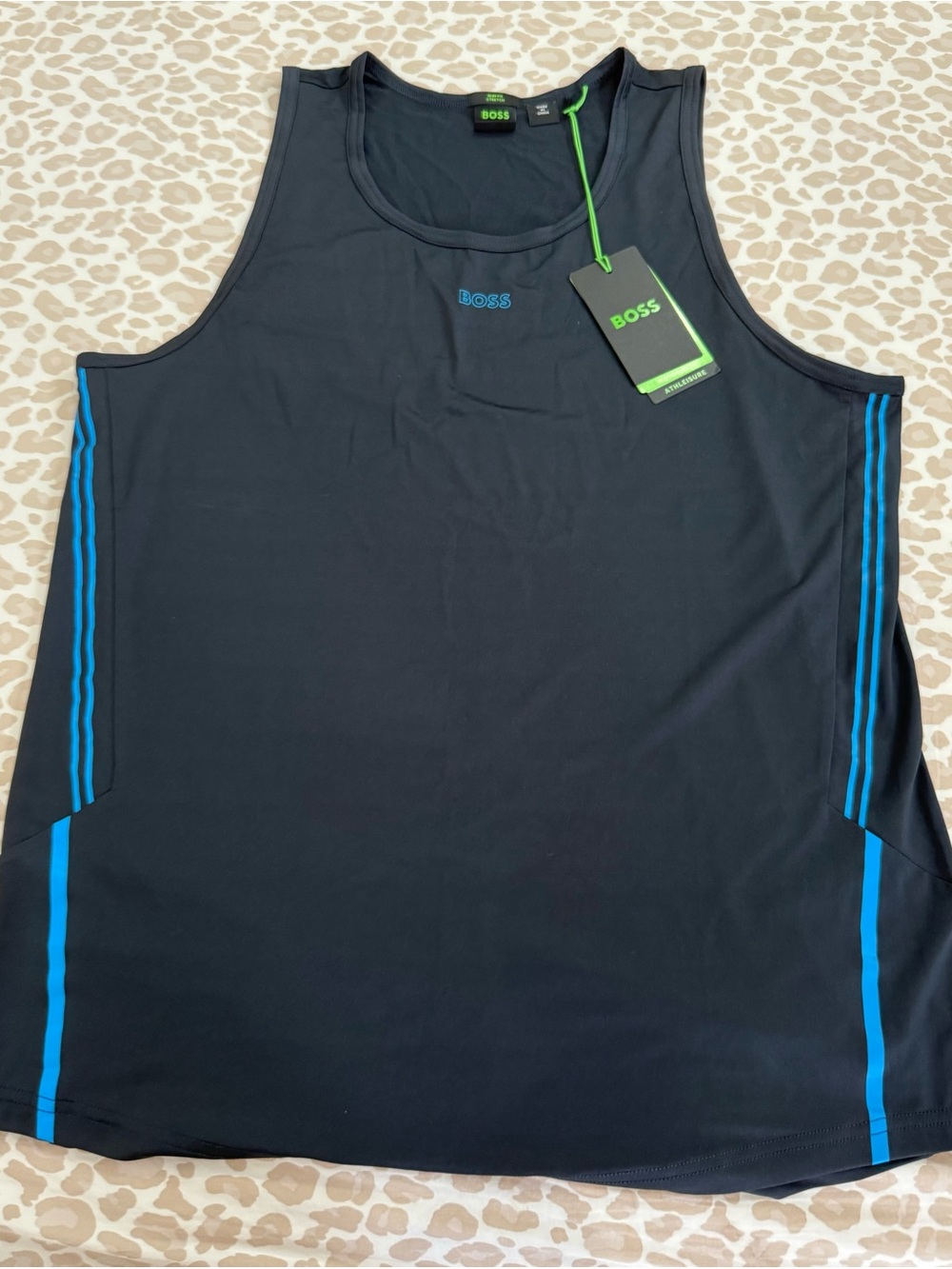 Hugo Boss Black Tank Top GYM with Blue Trim